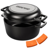 Umite Chef cast iron dutch oven with lid for all-purpose meals