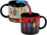 The Unemployed Philosophers Guild transporter mug with beam scene and crew reveal