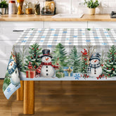 Unibyby winter tablecloth with snowflake pattern enhances festive dining