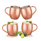 UNISWEET Moscow Mule Mugs Set of 4, ideal for cocktails and gatherings