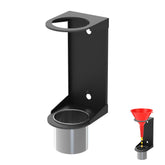 UNITEDPOWER wall-mount oil funnel holder with removable collection cup for clean workshop use