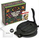 Uno Casa cast iron tortilla press 10-inch for perfect homemade tortillas.