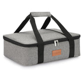 Uoxfill lunch bag front view shows roomy insulated capacity for meals