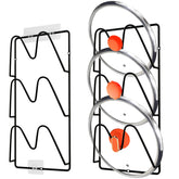 UpChoNice lid organizer 6-tier mount keeps lids neatly organized and easily accessible.