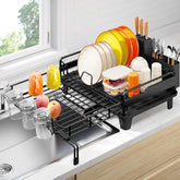 Urackify dish drying rack extended length fits larger sinks