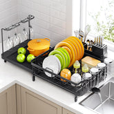 Urackify dish drying rack extended to fit more plates and cookware