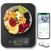 URAMAZ Food Scale nutrition-metrics-display shows calories and protein for meal planning
