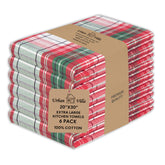 Urban Villa Christmas towels 6-pack; absorbent cotton for quick-dry dish drying.