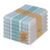 Urban Villa Easter Kitchen Towels pack of 6 in aqua and white for daily use.