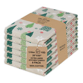 Urban Villa kitchen towels with Christmas green trees print for festive cleaning