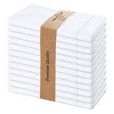 Urban Villa napkins with white hemstitch, perfect for elegant dining setups.