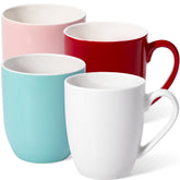 Urbanstrive 16oz multicolor mug set, four vibrant ceramic cups for coffee or tea.