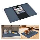 URMONA dark grey under-sink mat protects cabinets from spills.