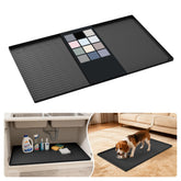 URMONA under-sink mat protects cabinets from leaks and spills.