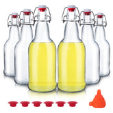 UrSpeedtekLive six-pack swing-top bottles for home brewing and beverages.