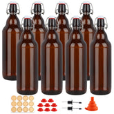 UrSpeedtekLive amber swing-top bottles protect contents from light with airtight closure.