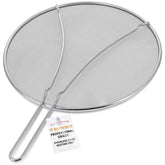 U.S. Kitchen Supply 13-inch stainless steel splatter guard protects stovetop from grease