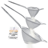 US Kitchen Supply chinois strainer 3in with fine mesh for silky sauces
