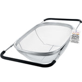 US Kitchen Supply stainless steel colander over sink for easy draining