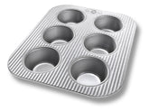 USA Pan nonstick toaster oven 6-cup muffin pan with easy release for muffins