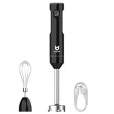 UTALENT cordless hand blender arm with 8-inch blade blends soups smoothly.