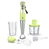 UTALENT immersion hand blender showing 5-in-1 attachments for versatile cooking.
