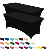 Utopia Kitchen spandex tablecloth close-up fabric detail showing stretch for secure fit