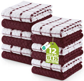 Utopia Towels 12-pack kitchen towels on display, ideal for everyday dish drying.