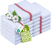 Utopia Towels red dish towels 12-pack ideal for everyday kitchen drying