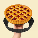 UWILLION 9.5-inch tart pan with removable bottom for easy release and pristine slices.