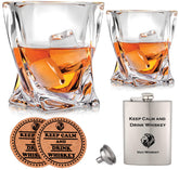 VACI GLASS whiskey glasses set of 2 with crystal clarity for savoring bourbon