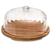 Vacream cake stand with lid showcases pastries in an elegant, protected display.