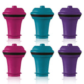Vacu Vin wine saver stoppers set of six in bright colors preserving aroma.
