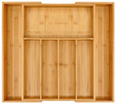 VaeFae Premium Bamboo Drawer Organizer extendable fits large drawers.