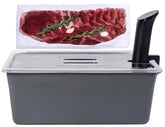 Vaeske large sous vide container with lid for precise cooking at scale.