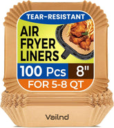 Vailnd air fryer liner 8-inch on tray for easy cleanup and mess reduction