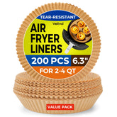 Vailnd 200-pack round air fryer liners for easy cleanup.