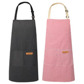 VALOME two-pack aprons showcase dual pockets for easy access.