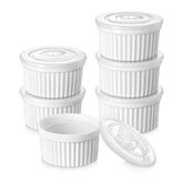 Vancasso 8 oz ramekin with lid for individual servings.