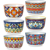 Vancasso 8oz ramekins in bohemian design for baking and vibrant presentation.