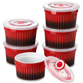 Vancasso 8oz ramekins with lid for precise portions and fresh storage.