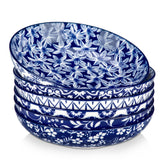 Vancasso blue-white floral pasta bowl ready for family dinner