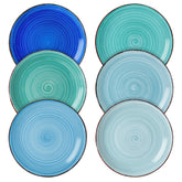 Vancasso Bonita Blue salad plate 7.5-inch with blue glaze for elegant everyday meals.