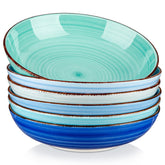 Vancasso Bonita bowls front view in blue glaze for stylish casual dining