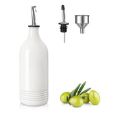 Vancasso ceramic oil dispenser with drip-free spout for mess-free pouring.