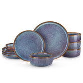 Vancasso Playa dinner plate with grey-blue reactive glaze for stylish everyday meals