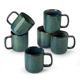 Vancasso Starry 12oz green mug in studio shot, ideal for lattes and cocoa