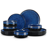 Vancasso Starry dinner plate 10.25 inch shows blue reactive glaze and modern silhouette