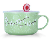 VanEnjoy 30oz ceramic bowl with lid and handle for on-the-go meals