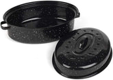 VANKUTL 16-inch roasting pan with lid for even roast and juicy poultry